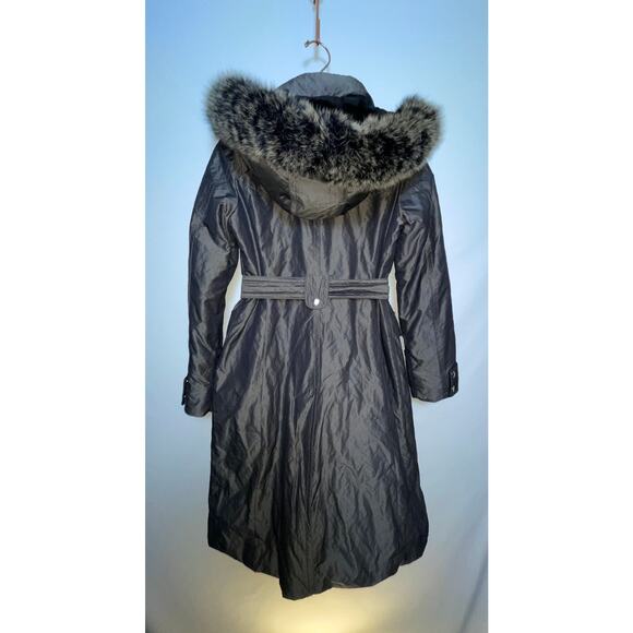 Laundry by Shelli Segal Fox Fur Trimmed Coat - Size‎ S - Just Fabulous! - Picture 2 of 16